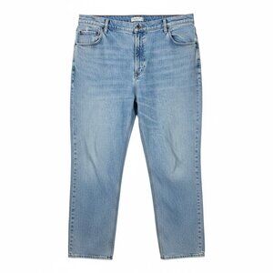 Abercrombie & Fitch The '90s Straight Ultra High Rise Jeans Curve Love 22R Denim